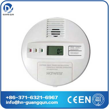 KAD carbon monoxide alarm/gas alarm detector with backing-support