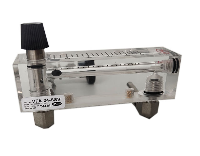 Customized Polycarbonate flowmeter used  with dewpoint moisture meter