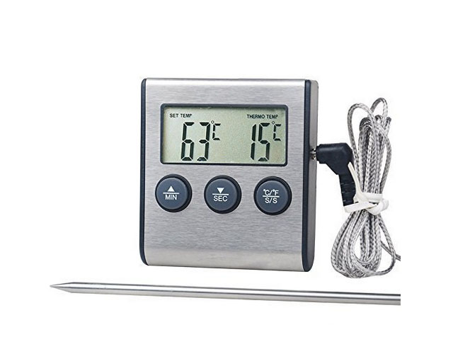 Oven probe type food thermometer